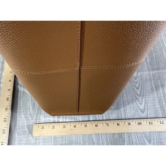 Polene Numéro Neuf Leather Crossbody Shoulder Bag Color Camel - Picture 6 of 10